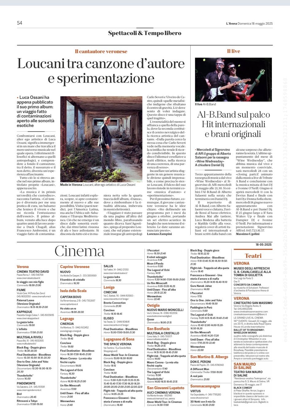 L'Arena - Articolo Loucani